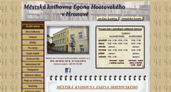 Desktop Screenshot of knihovnahronov.cz